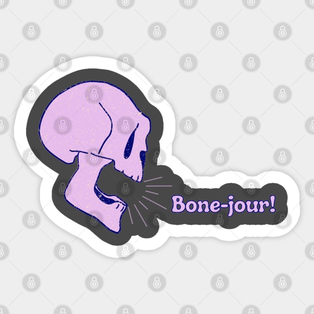 Bone-Jour! Sticker by BilliamsLtd